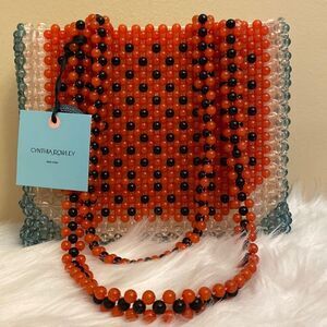 NWT Cynthia Rowley | Rare Watermelon Acrylic Beaded Tote Shoulder Bag 🍉